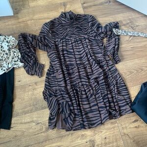 Olivaceous Zebra Print dress Size Medium